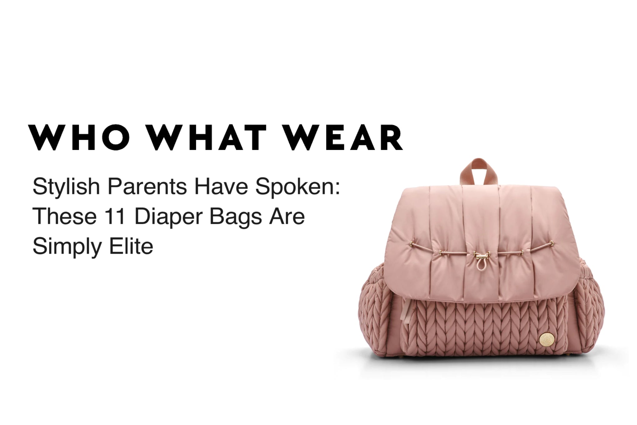 Who What Wear: Stylish Parents have Spoken - These Diaper Bags are Simply Elite. Photo of Levy Rose, front view.