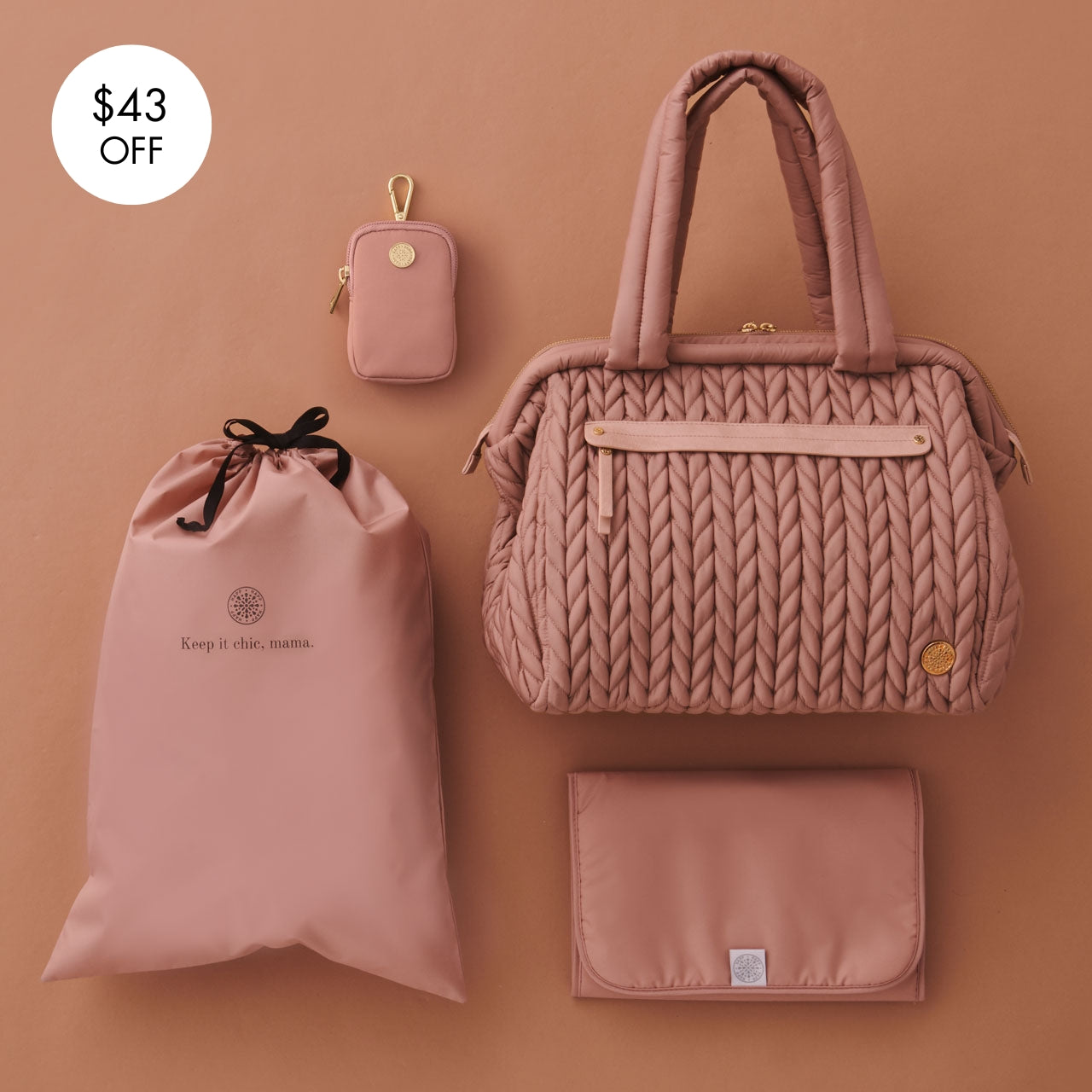 Paige Carryall Rose Holiday Set