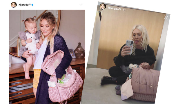 Hilary Duff Carries the Levy Backpack in Dusty Rose