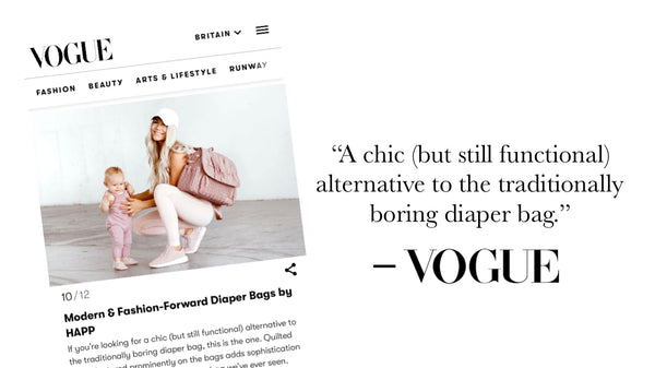 Vogue: "Modern & Fashion-Forward Diaper Bags"