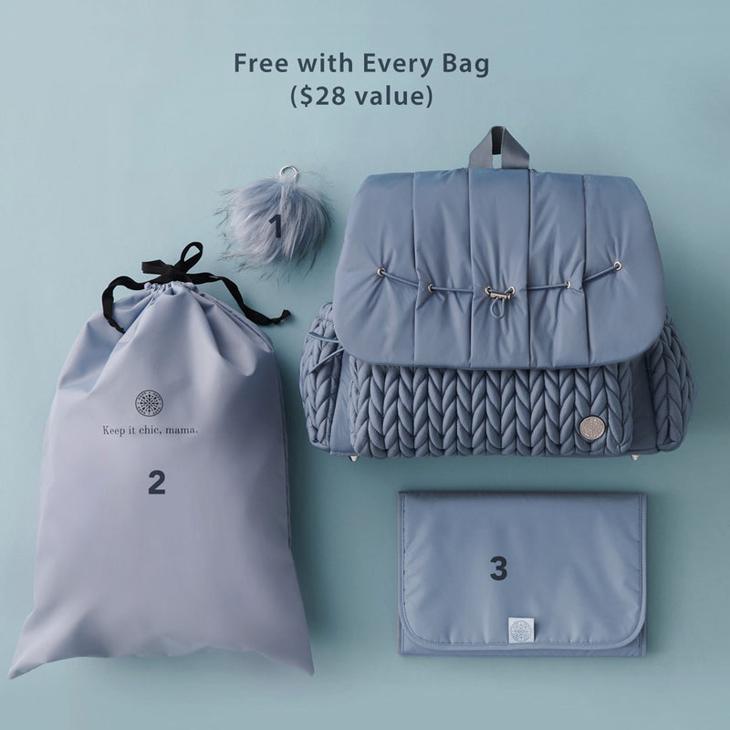 Levy Backpack Ash Blue Promo Set