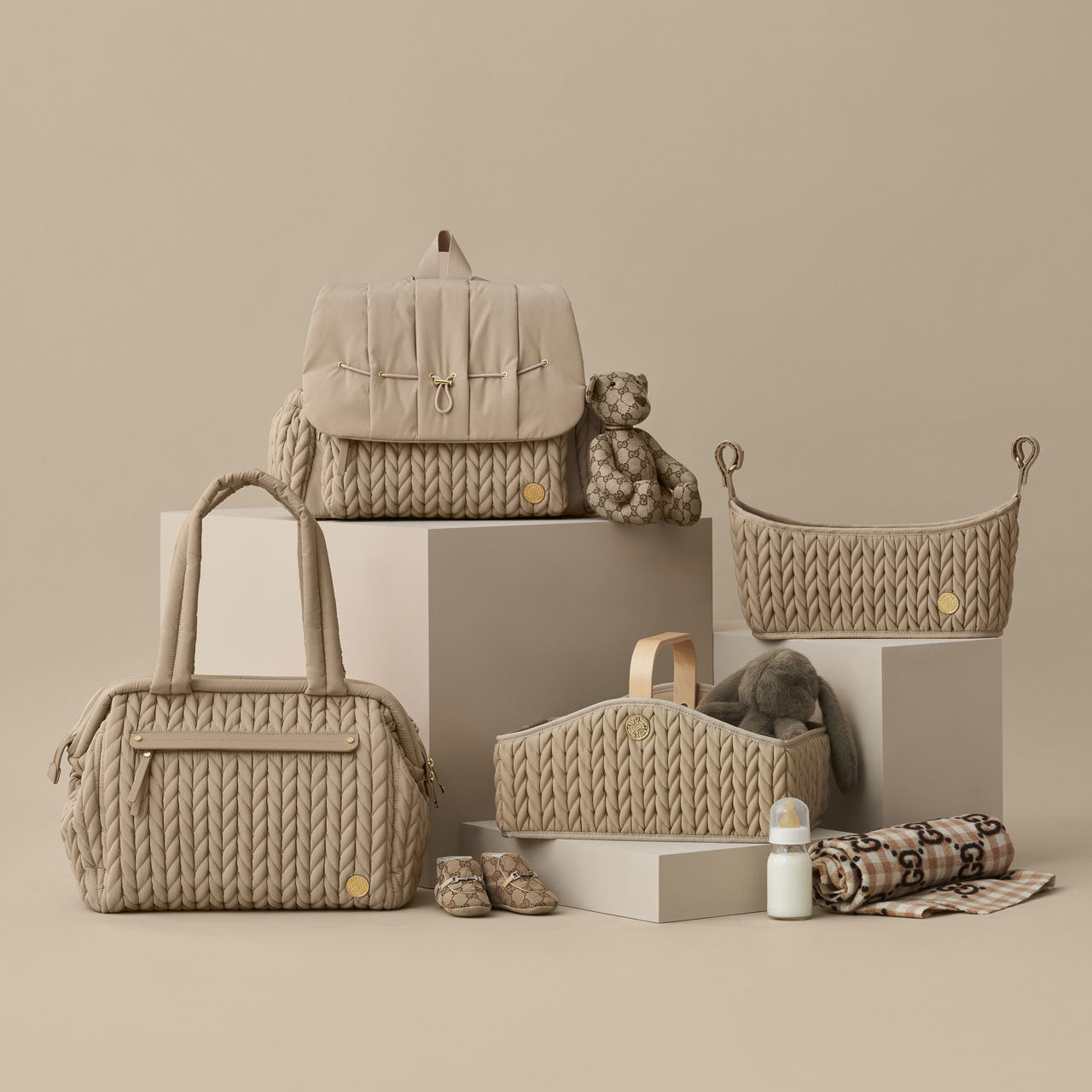 Diaper Caddy Beige
