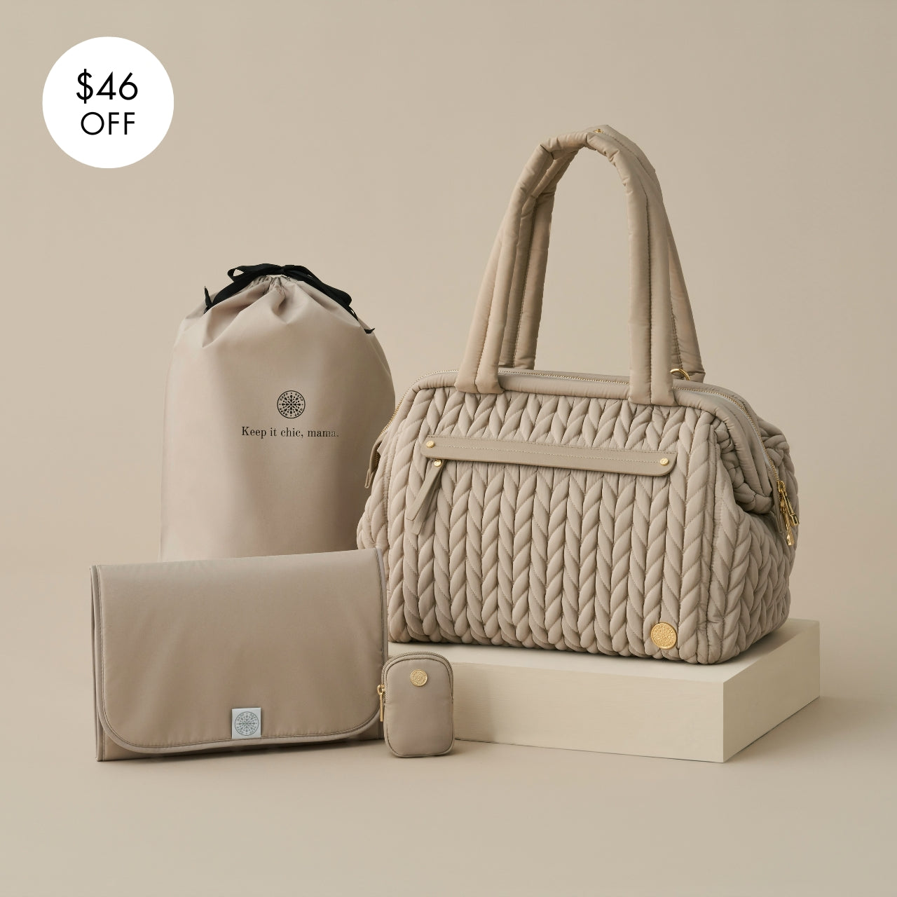 Paige Carryall Beige Mother’s Day Set
